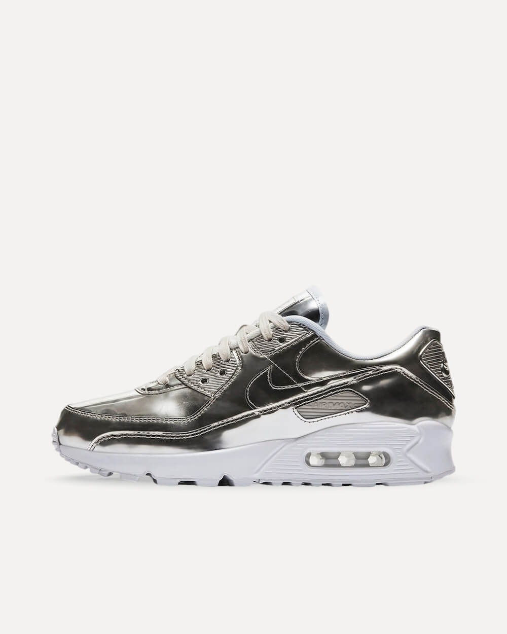 Nike Air Max 90 “Metallic Pack” Silver Chrome/Chrome-Pure Platinum CQ6639-001 sneaker