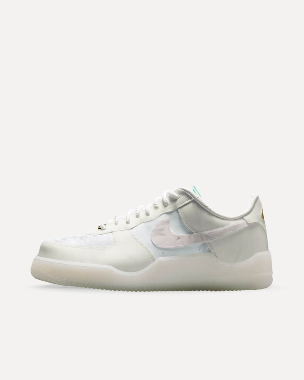 Nike x LeBron James Air Force 1 Low “Beijing” White/Jade Ice-Metallic Gold IQ5373-100 sneaker